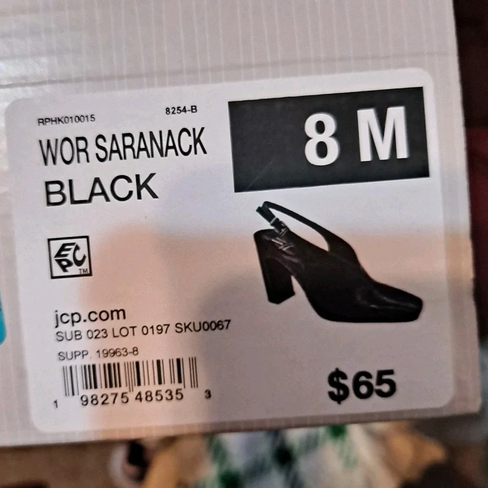 Worthington Saranack Womens Square Closed Toe Block Heel Pumps